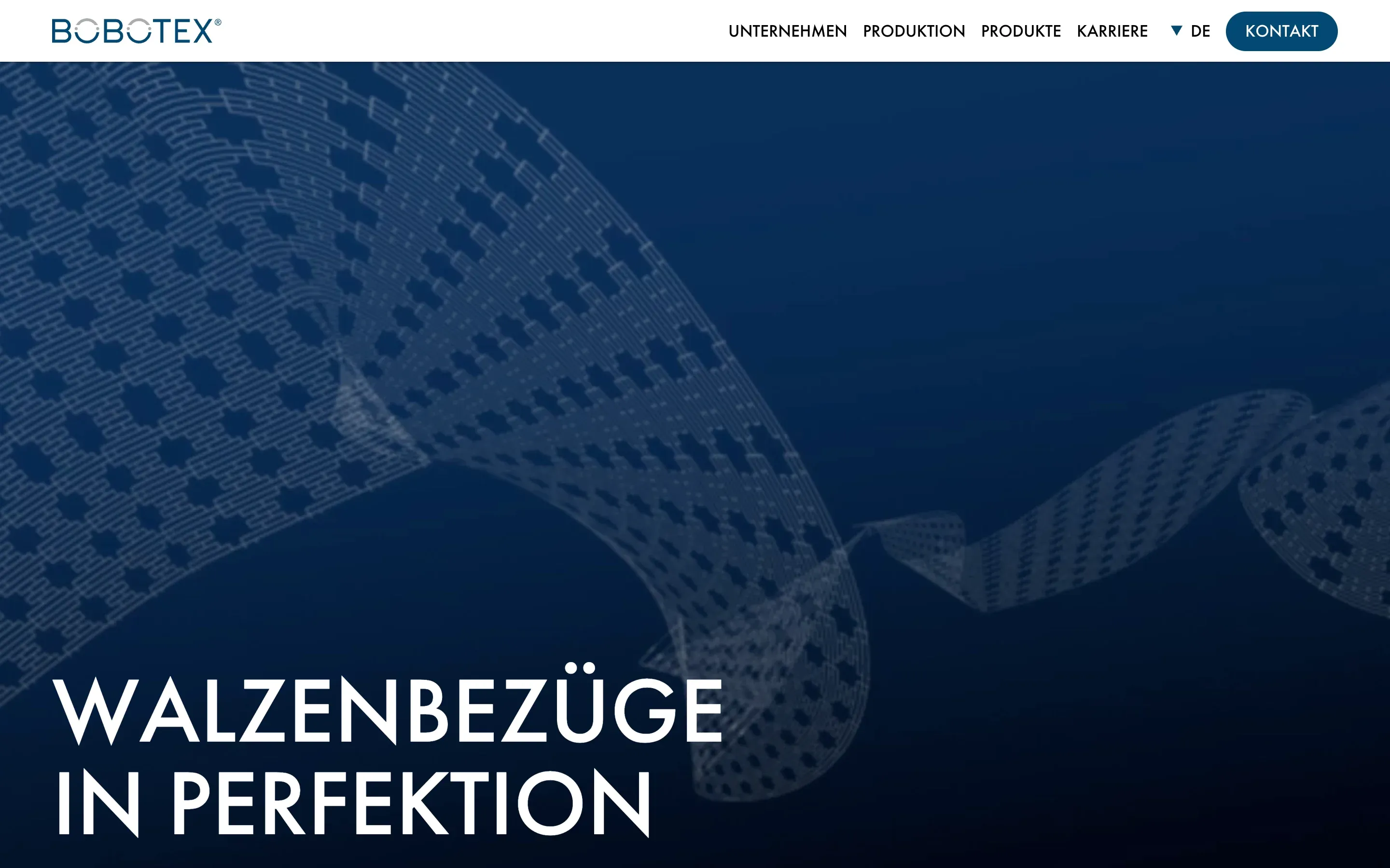 Startseite von bobotex.de am Desktop