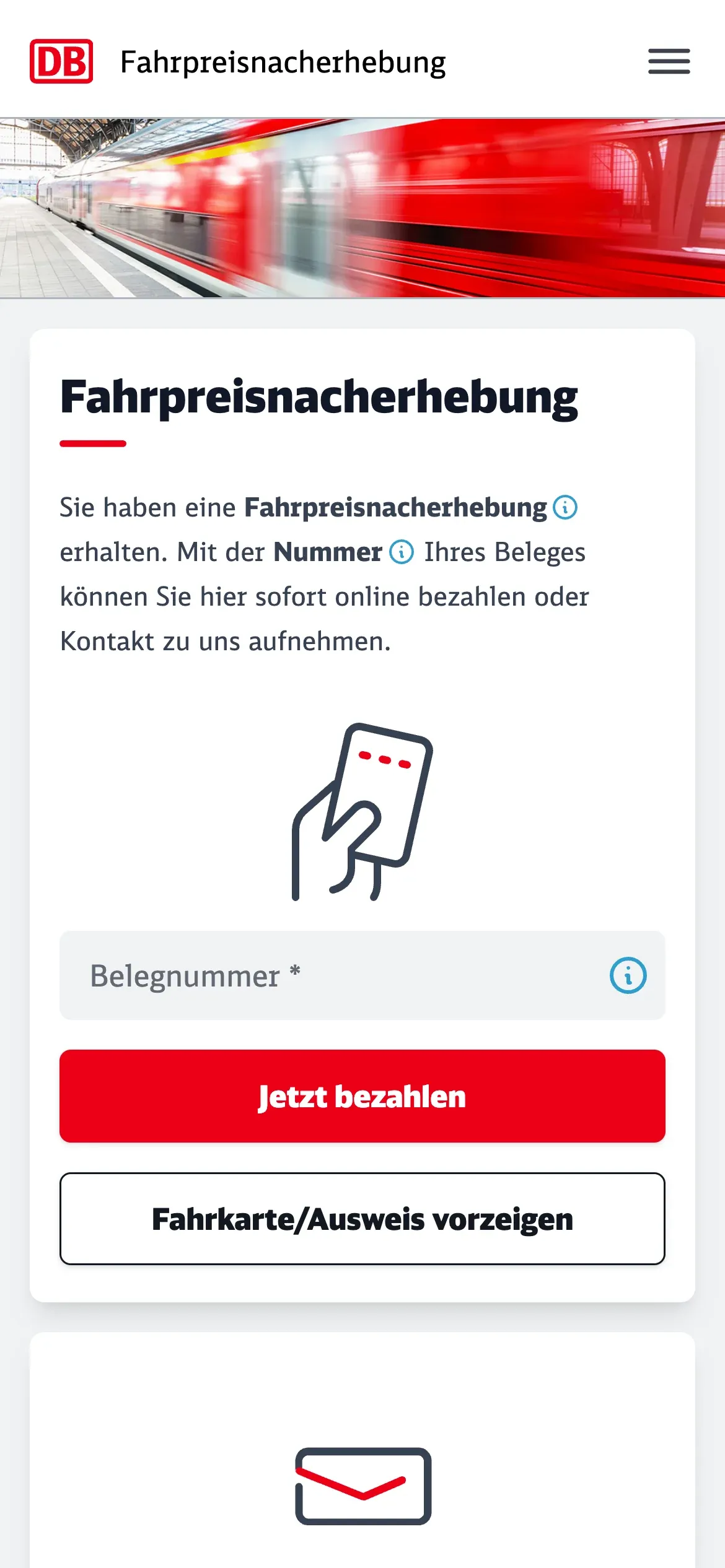Startseite von db-fn.de auf dem Smartphone