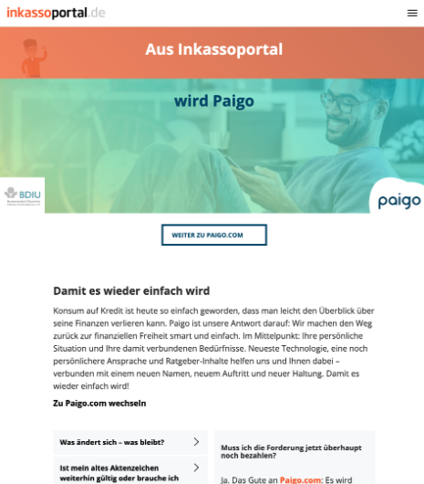 paigo GmbH - Whitelabel-Lösungen Screenshot